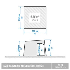 Quechua 6 Person Inflatable Camping Shelter -Outdoor Camping Store k62146d9c06fc868e43a84ebe4a210b04