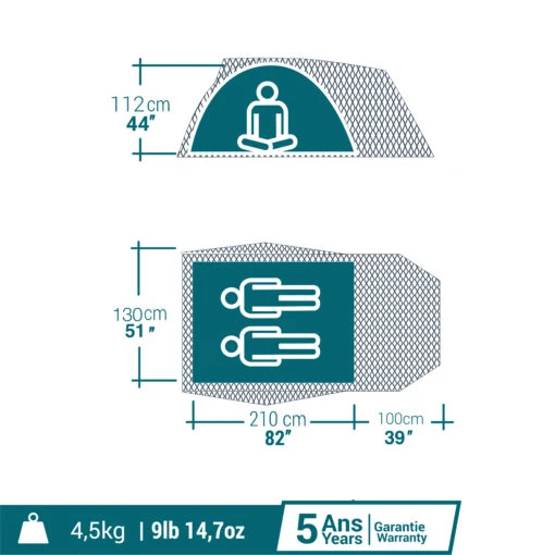 Quechua 2 Man Blackout Tent - Image 3