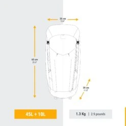 Women’s Ultralight Trekking Backpack 45+10 L 20 Women’s Ultralight Trekking Backpack 45+10 L -Outdoor Camping Store k89aa17a85440973a5bdeb2cf73a86143