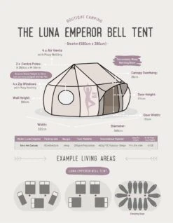 Luna Emperor Bell Tent 11 Luna Emperor Bell Tent -Outdoor Camping Store kbe4402828513e30b81ff2f4a55b5bfc3