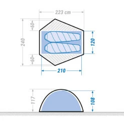 2 Man Trekking Dome Tent - MT500 -Outdoor Camping Store kc848671a3a5ea01d2201e540edd0ea41 1